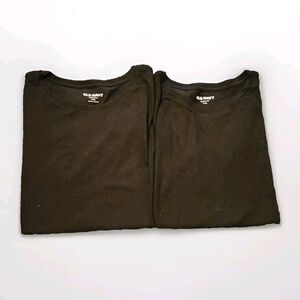 2 Pack Black Medium 8 Old Navy Softest Tee Girls T-shirts Short Sleeve Cotton